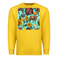 Lemon farm seamless pattern Premium Sweatshirt - BundleAndBundleShop