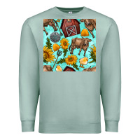 Seafoam farm seamless pattern Premium Sweatshirt - BundleAndBundleShop