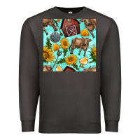 Smoke farm seamless pattern Premium Sweatshirt - BundleAndBundleShop