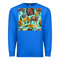 True Royal farm seamless pattern Premium Sweatshirt - BundleAndBundleShop