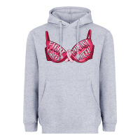 Heather Grey Fight cancer breast cancer bra Heavyweight Hoodie - Artiststas