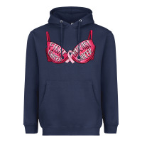 Navy Fight cancer breast cancer bra Heavyweight Hoodie - Artiststas
