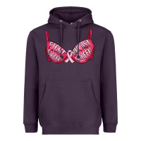 Plum Fight cancer breast cancer bra Heavyweight Hoodie - Artiststas