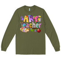 Army Green art teacher Long Sleeve Tee - texasbilliewilder