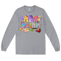 Heather Grey art teacher Long Sleeve Tee - texasbilliewilder