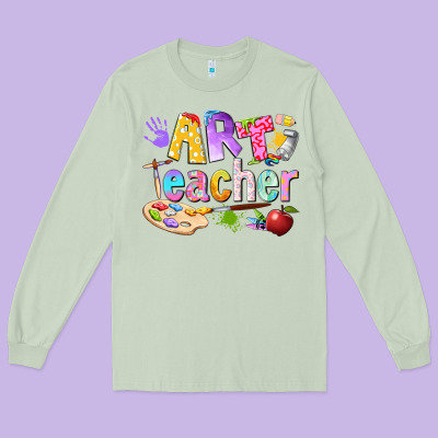 Art Teacher Long Sleeve Tee Designed By Texasbilliewilder