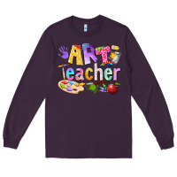 Plum art teacher Long Sleeve Tee - texasbilliewilder