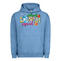 Pigment Pebble Blue school lunch squad Urban Hoodie - NancyCooperArtShop