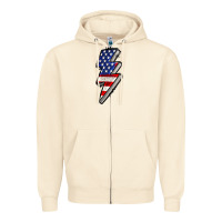 Sandshell American lightning bold 4th of july Zipper Hoodie - CowGirlArtShop