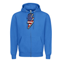 True Royal American lightning bold 4th of july Zipper Hoodie - CowGirlArtShop