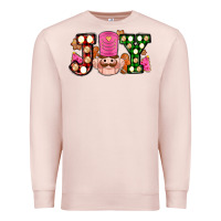 Pale Pink Christmas joy snacks and nutcracker cookies ado Premium Sweatshirt - AdoDesignShop