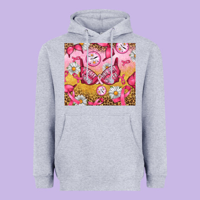 Hour Breast Cancer Bra Heavyweight Hoodie Designed By Artiststas