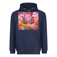 Navy Hour Breast Cancer Bra Heavyweight Hoodie - Artiststas