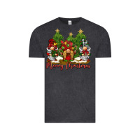 Vintage Black merry christmas gnomies Vintage Tee - BarkalooDesign