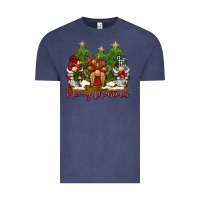 Vintage Denim merry christmas gnomies Vintage Tee - BarkalooDesign