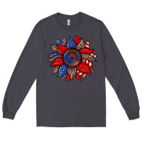 Smoke American flag leopard sunflower Long Sleeve Tee - Zillion Design Studio