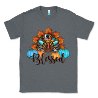 Charcoal Heather thanksgiving turkey pumpkin blessed Classic Tee - RanaPortraitStore