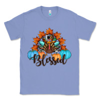Colony Blue thanksgiving turkey pumpkin blessed Classic Tee - RanaPortraitStore