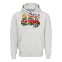 Dove Grey hello summer Zipper Hoodie - SublimationCraftShop