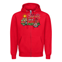 Red hello summer Zipper Hoodie - SublimationCraftShop