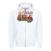 White hello summer Zipper Hoodie - SublimationCraftShop