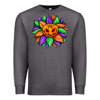 Charcoal Heather sunflower halloween Premium Sweatshirt - JahusDesignShop