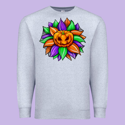 Sunflower Halloween Premium Sweatshirt Designed By Jahusdesignshop