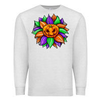 Oatmeal Heather sunflower halloween Premium Sweatshirt - JahusDesignShop
