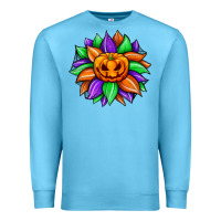 Ocean Blue sunflower halloween Premium Sweatshirt - JahusDesignShop