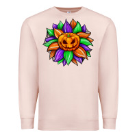 Pale Pink sunflower halloween Premium Sweatshirt - JahusDesignShop