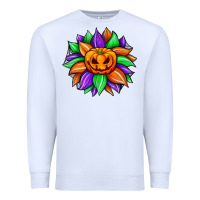 White sunflower halloween Premium Sweatshirt - JahusDesignShop