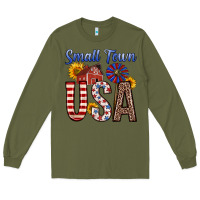 Army Green small town usa Long Sleeve Tee - Zillion Design Studio