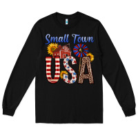 Black small town usa Long Sleeve Tee - Zillion Design Studio