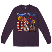 Plum small town usa Long Sleeve Tee - Zillion Design Studio