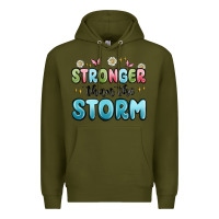 Army Green stronger than the storm Premium Hoodie - MaliasSmallBusiness