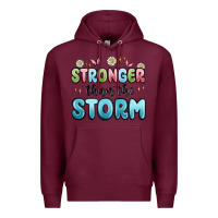 Burgundy stronger than the storm Premium Hoodie - MaliasSmallBusiness