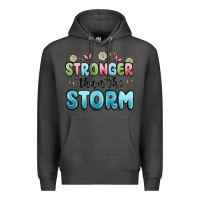 Charcoal Heather stronger than the storm Premium Hoodie - MaliasSmallBusiness