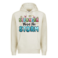 Oatmeal Heather stronger than the storm Premium Hoodie - MaliasSmallBusiness