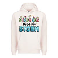Pale Pink stronger than the storm Premium Hoodie - MaliasSmallBusiness