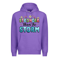 Purple stronger than the storm Premium Hoodie - MaliasSmallBusiness