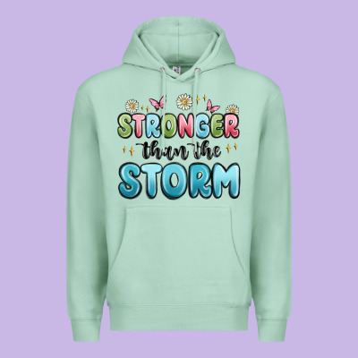 Stronger Than The Storm Premium Hoodie Designed By Maliassmallbusiness