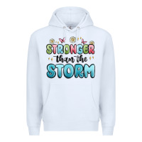 White stronger than the storm Premium Hoodie - MaliasSmallBusiness