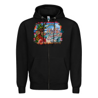 Black hello summer Zipper Hoodie - SublimationCraftShop
