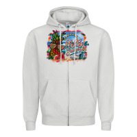 Dove Grey hello summer Zipper Hoodie - SublimationCraftShop