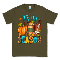 Army Green 'tis the season american  football Classic Tee - Zillion Design Studio