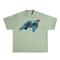 Oil Green turtle Urban Heavy Tee - RanaPortraitStore