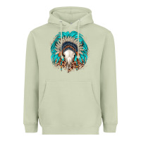 Matcha bull skull indian headdress Heavyweight Hoodie - JahusDesignShop