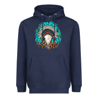 Navy bull skull indian headdress Heavyweight Hoodie - JahusDesignShop