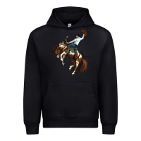 Black american paint horse rodeo cowboy Urban Hoodie - MaliasSmallBusiness