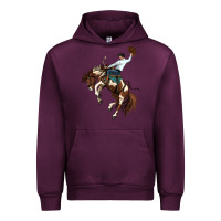 Mauve Wine american paint horse rodeo cowboy Urban Hoodie - MaliasSmallBusiness